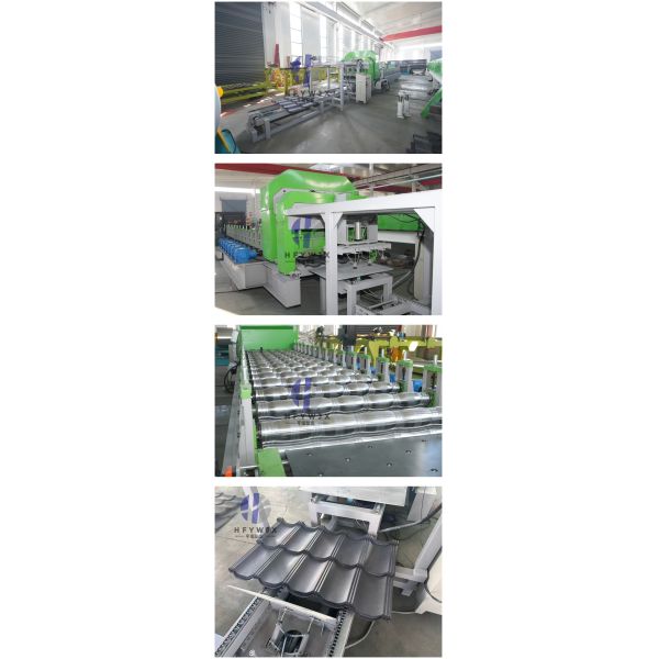 1100 Glazed Tile Roll Forming Machine with PLC Control, 16 Roll Forming Stations, and 11kw Servo Motor for Roof Making