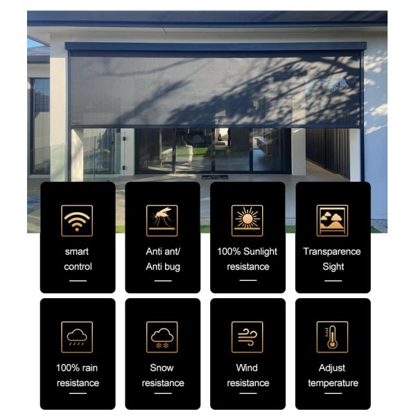 Windproof моторизованный след застежка-молнии ролика ослепляет тип полиэстера УЛЬТРАФИОЛЕТОВЫЙ покрывая разделенный