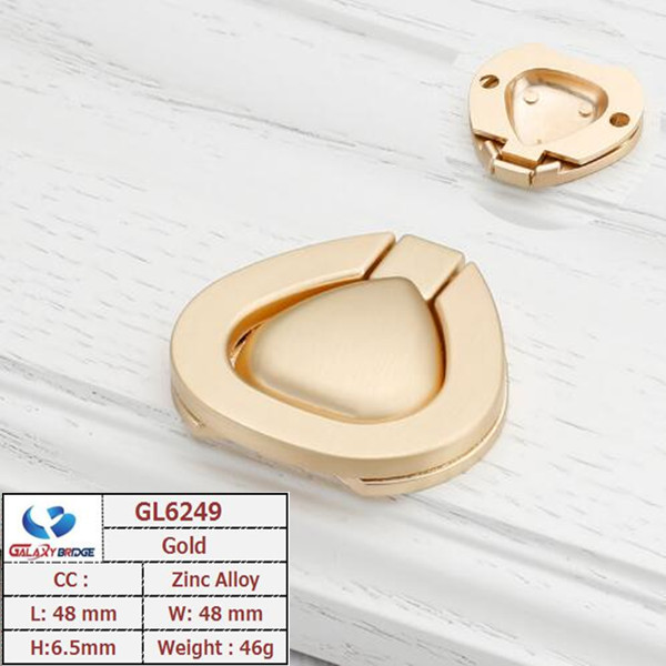 Brush Brass Hidden Drawer Pulls Kitchen Cabinet Knobs / Closet  Square ring Pulls  Furniture Fittings