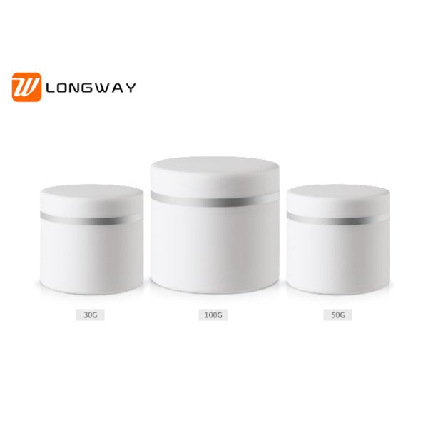 30g 50g 100g white cosmetics cream empty jar,luxury empty double wall plastic cosmetic jar