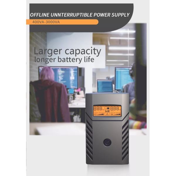 76.8Wh Lithium Iron Phosphate Battery UPS Offline 600VA