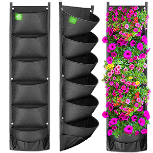 Hanging Growing Strawberry Bags Planter, Vertical Wall Hanging Planters, Herbs, Succulents, Artificial Plants or Flowers