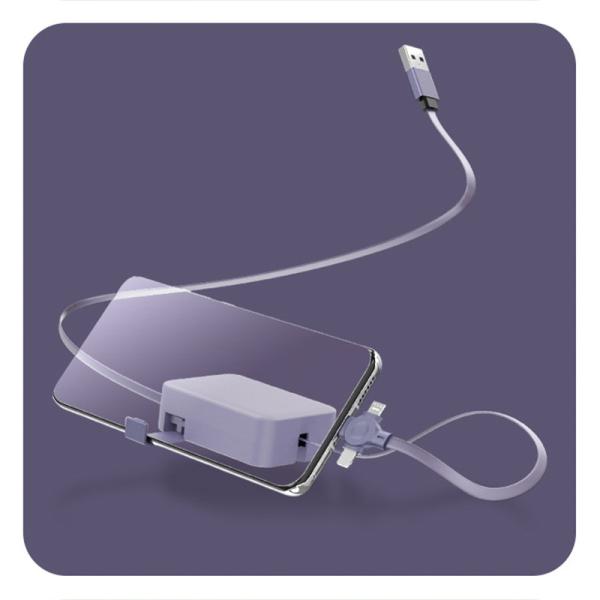 Retractable OD 3.0mm Fast Charging USB Cables Wiht Phone Holder