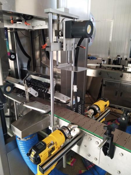 SS304 automatic shrink label applicator for mineral water bottle cap /body with speed 15000bph/24000bph