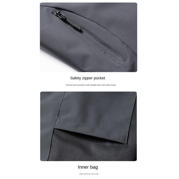 Polyester Windbreaker Jacket for Men XMAMLON Custom Full Zip Up Training Light Weight