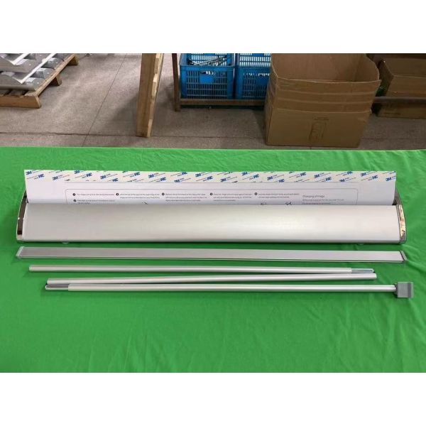 Wide board Retractable Roller Advertising Aluminum Banner Stand Roll up Display  85x200cm