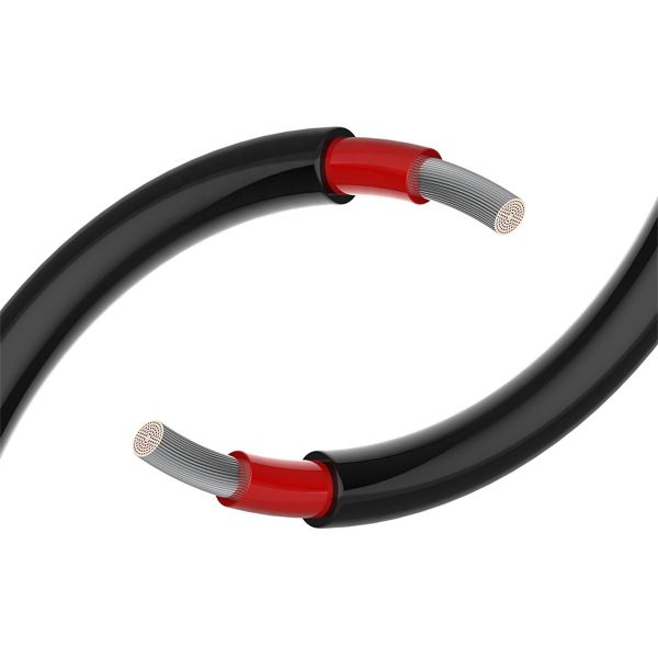 Résistant alcalin antipluie de câble solaire photovoltaïque rouge de Multiscene