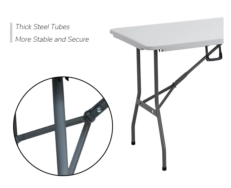 6FT Lightweight Folding Table Modern Design Style Ideal for Outdoor Banquets and BBQs