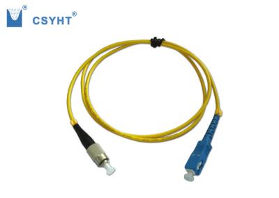 Conector simples do SC do cabo de remendo FC da fibra ótica da manutenção programada 3.0mm durabilidade de 1000 vezes