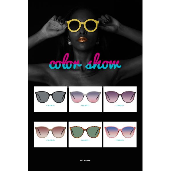 Retro Round Classic Women Handmade Cat Eye Sunglasses