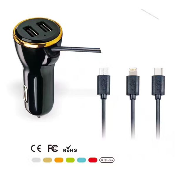 Lightning line USB charger for vehicle mobile phone charger