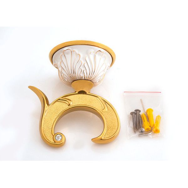 Conjunto de baño de OEM y ODM Decoración de abrigos, ganchos, placas de oro y acabados pintados