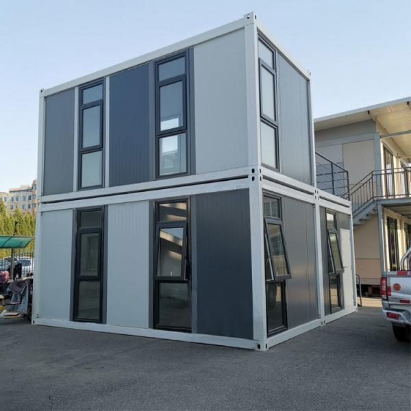 BOX SPACE 2 Piso Casa Prefabricada Container de Envio Casa Quadro Indústria de Gable China Gráfico Aéreo Bnb Casas de Container