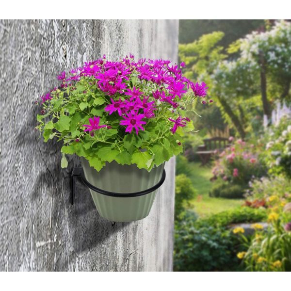 Круглый настенный плантатор Металлический висячий корзинный брекет с цветочным горшком толщиной 5 мм