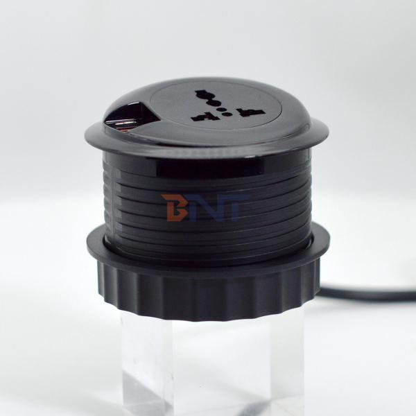 80mm Round Electrical Plugs & Eu Sockets Standard Outlets with USB Charging Type-C Port
