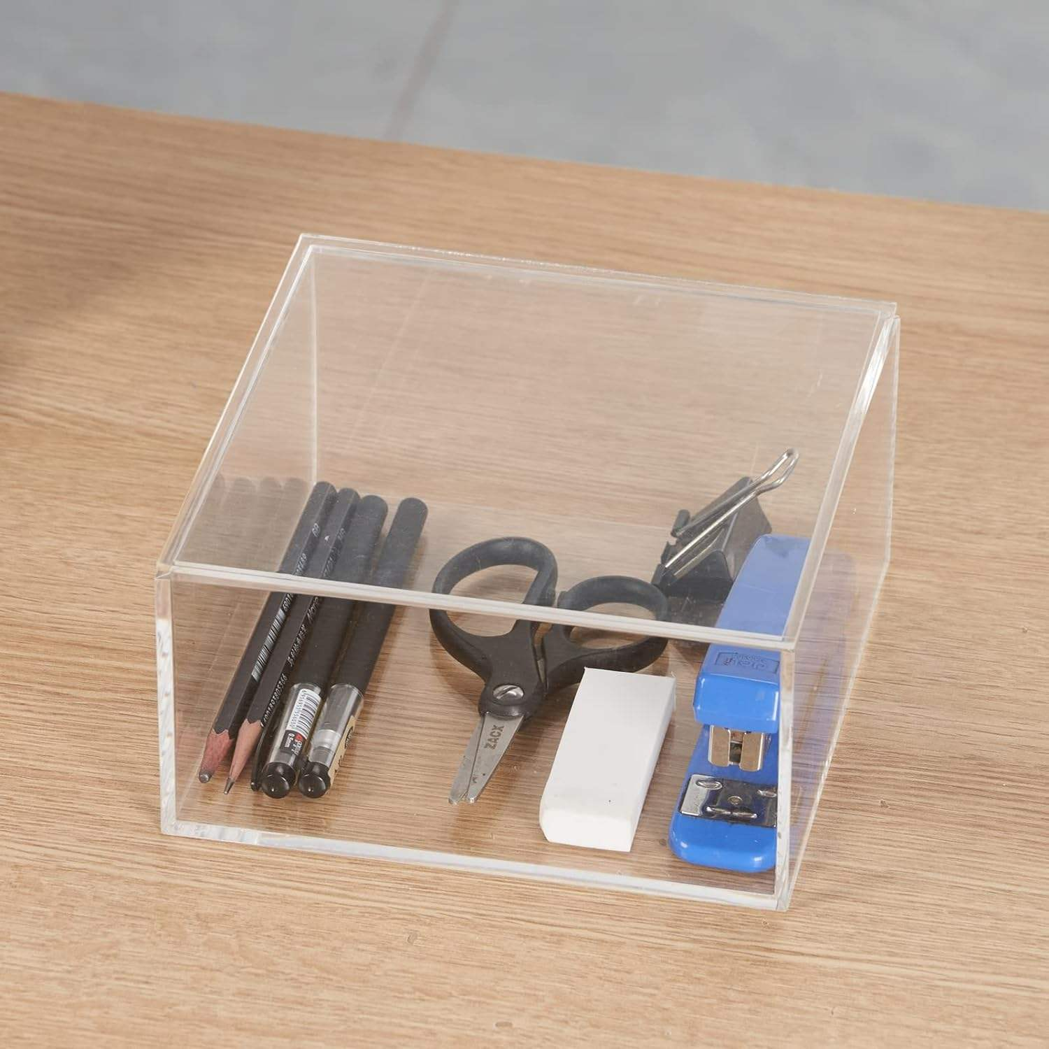 Dust Proof Acrylic Display Box Customized Thickness For Collectibles And Toys 5 Sided Clear Acrylic Box