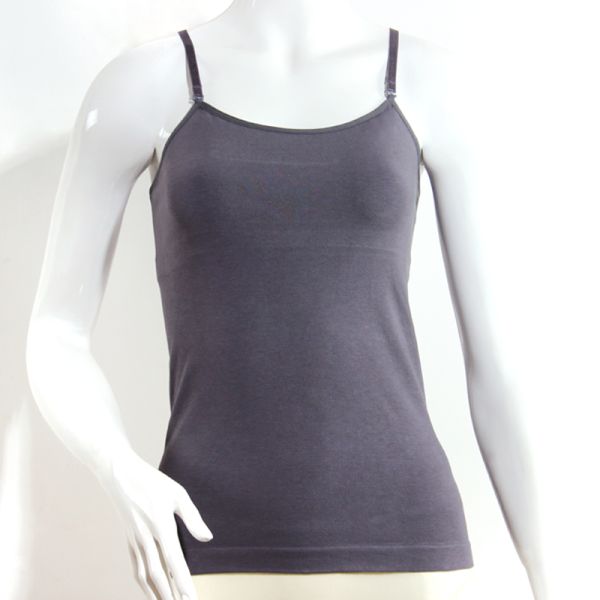 Breathable Bulk Bamboo Camisole Tops Women Bamboo Singlets Yarn Dyed