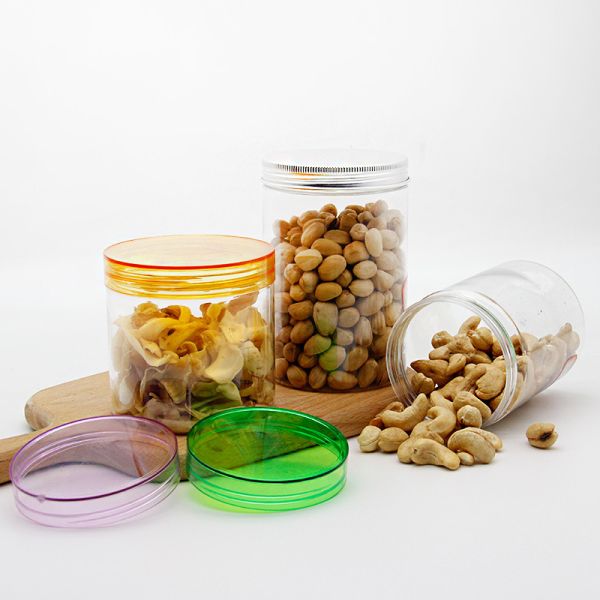 Custom Logo Food Grade Plastic PET Bottle Storage Jar 2Oz 4Oz 8Oz 12Oz 16Oz Pet Can Plastic Cosmetic Jar