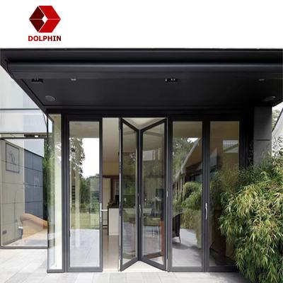 Portas de alumínio feitas sob encomenda de dobramento de alumínio anodizadas da dobra do Bi da cozinha de vidro das portas