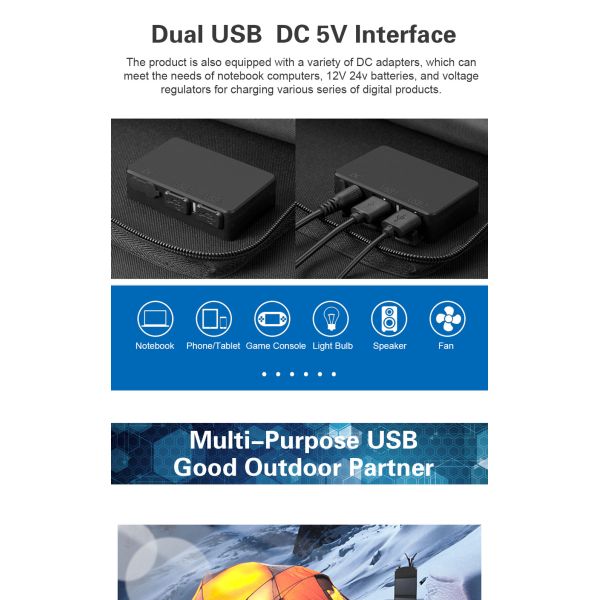 40 Вт 80 Вт портативная складная солнечная панель наружная солнечная батарея зарядное устройство