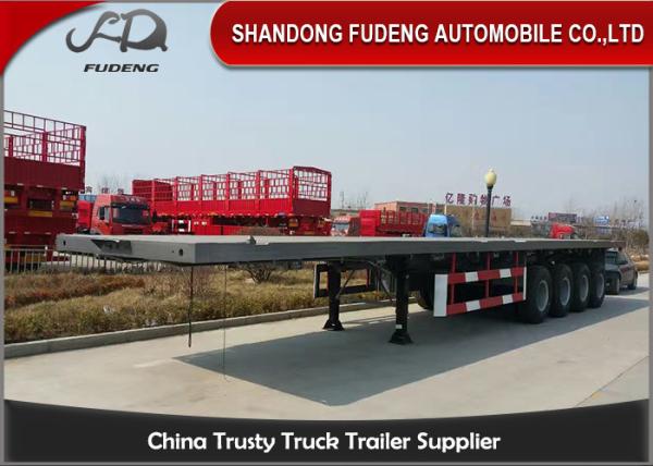 Mechanical Steel 4 Axle 40 Foot Flatbed Container Trailer