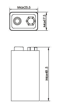 CP9V 3CP502440 Lithium Primary Battery , Lithium Manganese Dioxide Batteries 1200mAh 450Wh / Kg