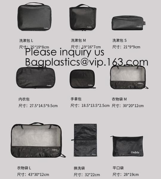 Custom Travel Organizer Cosmetic Ziiper Black Tyvek Paper Bag,Factory Price Tyvek Cosmetic Bag Custom Tyvek Paper Pouch