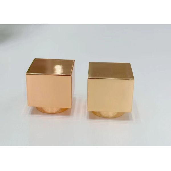 Premium Zamak Square-Shaped Metal Perfume Cap Lids With High-Quality Zinc Alloy