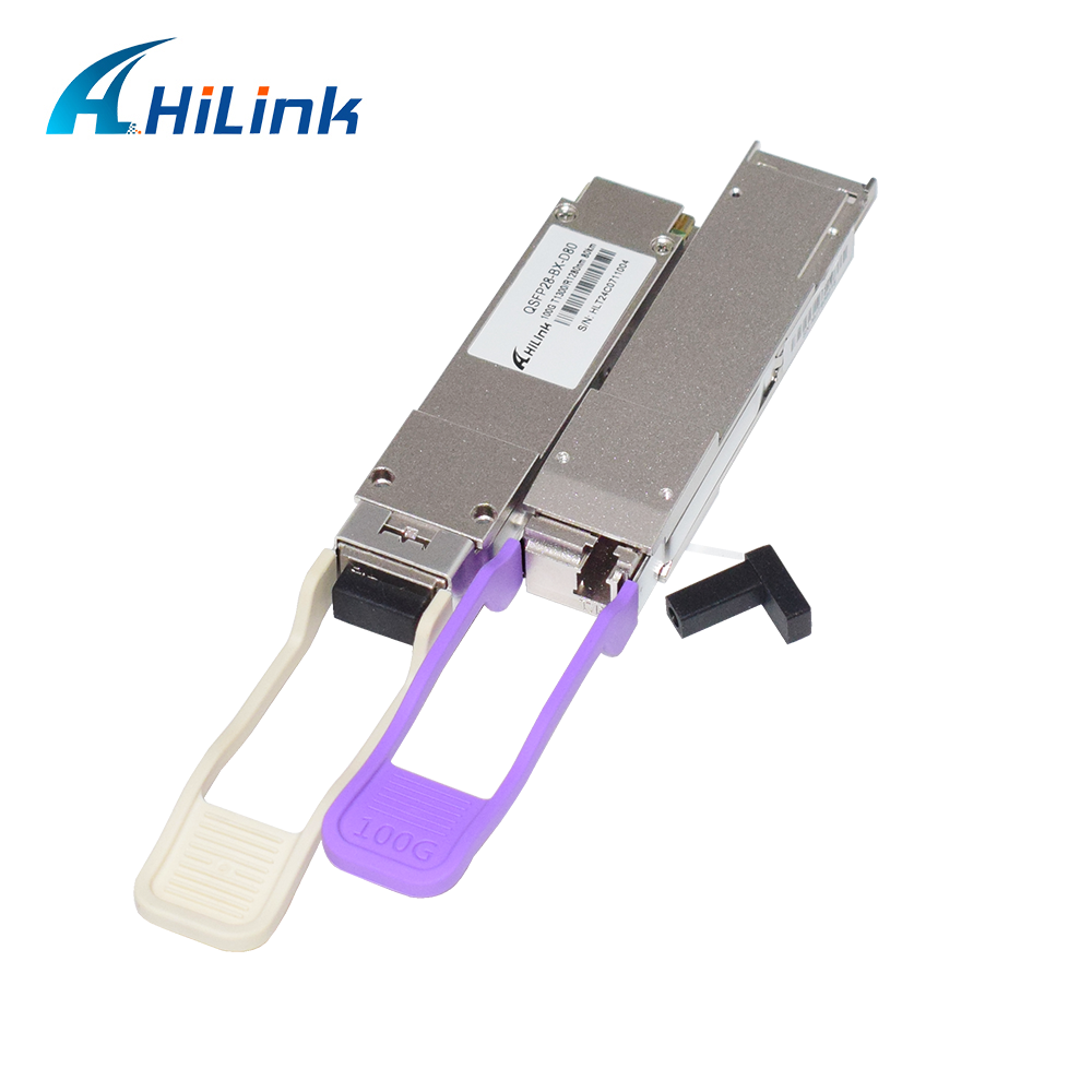 100 Гб/с QSFP28 BiDi 80 км Передатчик горяче-вставляемый симплексный модуль оптического передатчика LC/UPC DOM