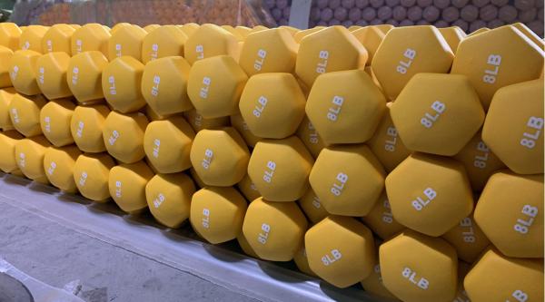 vinyl coated hand weights, vinyl coated dumbbell hand weights, hex hand dumbbell weight