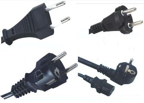 VDE European power supply cords with CEE7/7 CEE7/16 schuko plugs