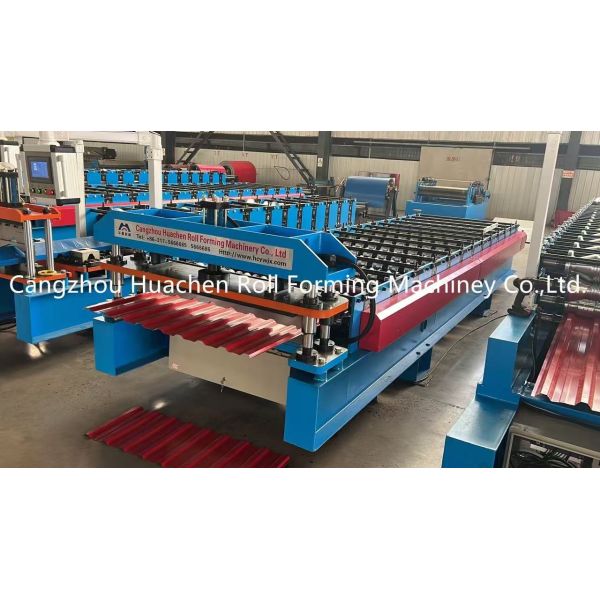 13 Stations Corrugated Profile Roofing Sheet Bending Machine with 45# Steel Quenching and Plating Rollers at 15-20m/min Speed