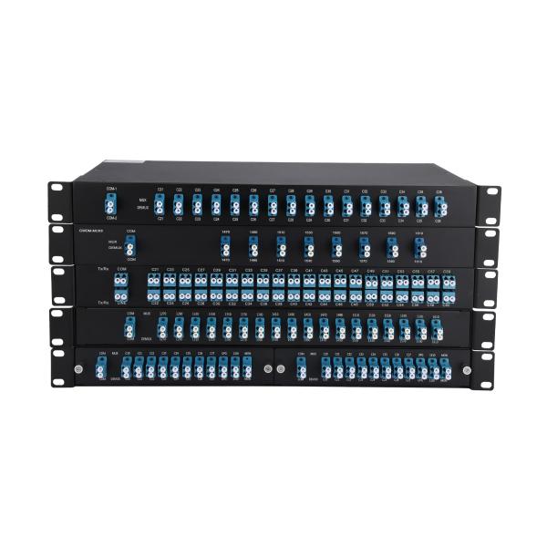 Compact 8 Channels CWDM Mux Demux 1RU Rack Mount Simplex BIDI Transmission Transforming
