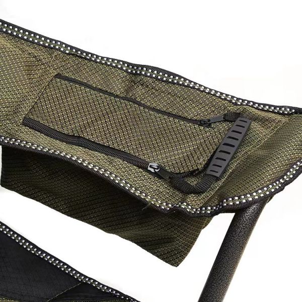 New Lightweight Aluminum Portable Camping Chair Modern Style Simple Folding Beach Chair with Armrest for Fishing Cotton Material