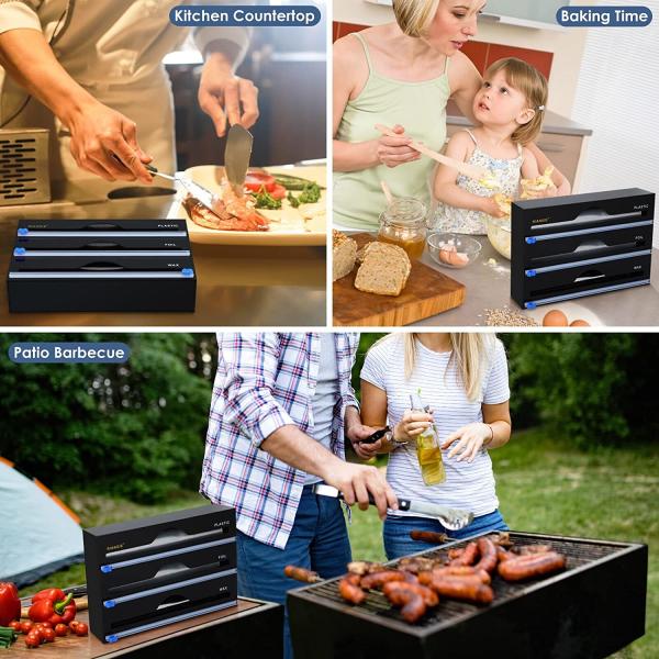 New Design Foil and Plastic Wrap Organizer 3 In 1 Acrylic Clear Drawer Organizer For Kitchen Organization