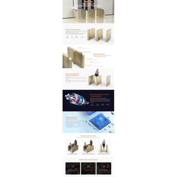 Smart Speed Gate Turnstile Servo Motor for Access Control