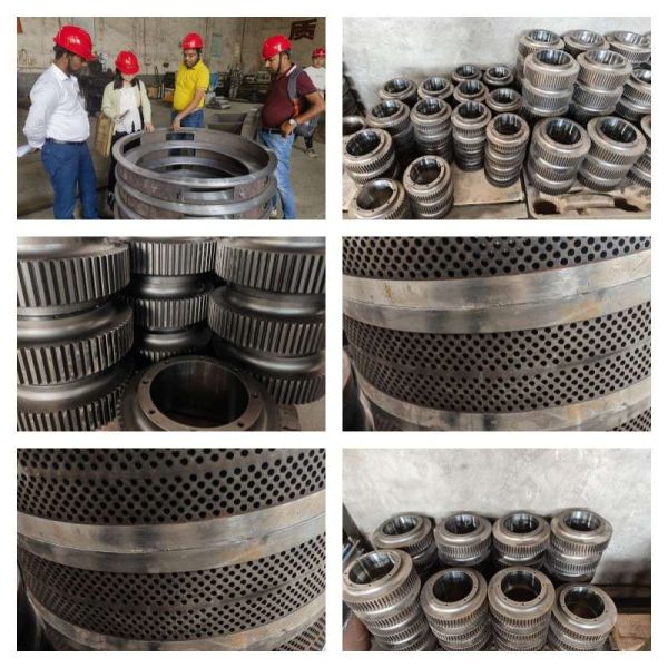 кольцо производственной линии 800-1000kg/H лепешки биомассы 55kw умирает производственная линия лепешки