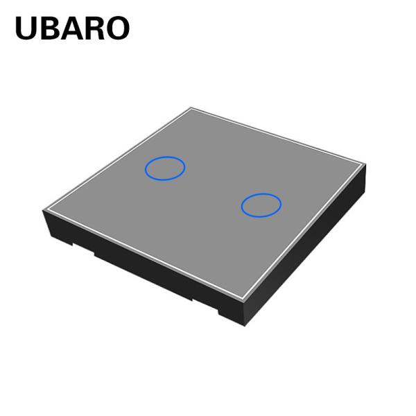 2gang Paste Switch 86*86*12mm Smart Home RF 433.92MHZ Remote Switch with 3-50 Feet Transmit Distance