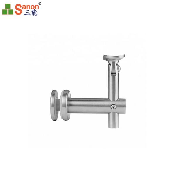 Stainless Steel Adjustable Glass Angle Wall Mounting Bracket Tube Connector
