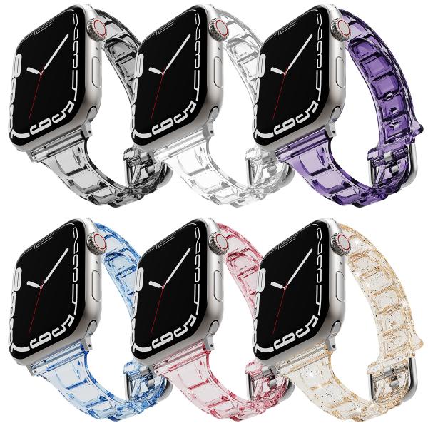 6 Colors Soft and Comfortable Silicon Watch Strap for Apple Watch Series 7 41mm 45mm