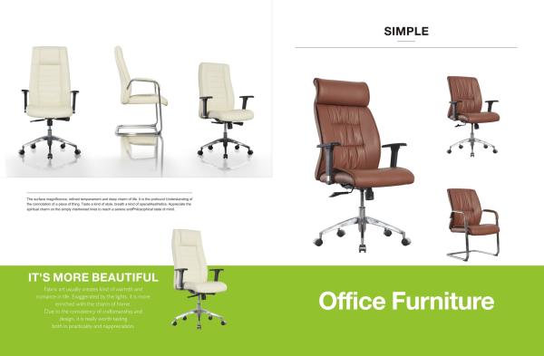330mm Radius Ergonomic Revolving High Back Managers Chair SGS PU Casters