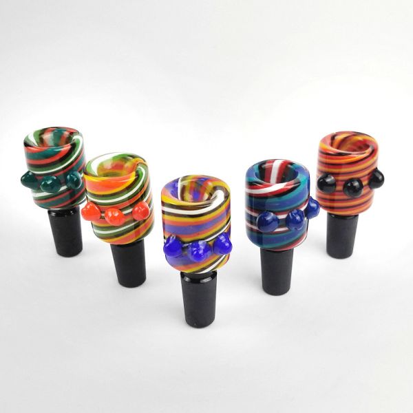 14mm Color Mix glass bong bowl , Male Bowl Piece for Water Pipe Daily Use