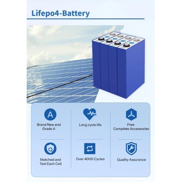 Категория А 8000 Циклы 3,2-вольт Литий-ионные батареи 50ah 105ah 120ah 280ah 12v 24v 48v Lifepo4 батарея