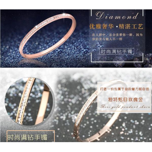2018 gold bangles latest designs,slim diamonds stainless steel bangle bracelet