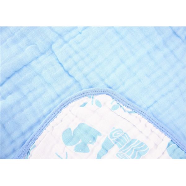 Organic Extra Soft Baby Blankets Four Breathable Layers 120X120cm Eco Friendly