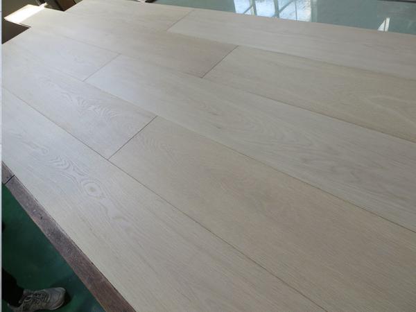 Russian Oak Engineered Wood Flooring, bleach, white uv oil, ABC grade