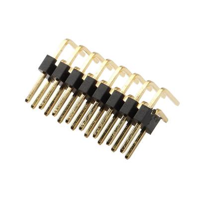 Pin header connector double Row Curved Needle Row 2.54 Spacing Gold Plated Heat Resistant PCB