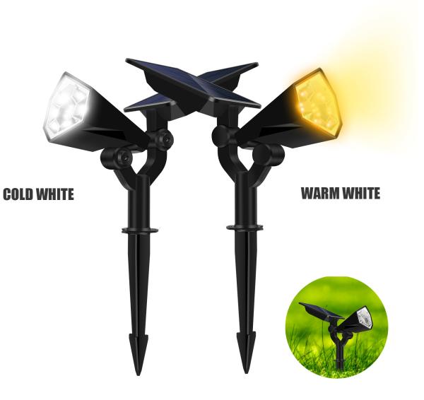 o jardim posto solar de 2200mAh 3000K ilumina os modos de iluminação IP65 quatro 500lm