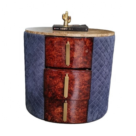 Les tables de chevet 21in modernes emmêlées marbrent le tiroir 3 moderne de la