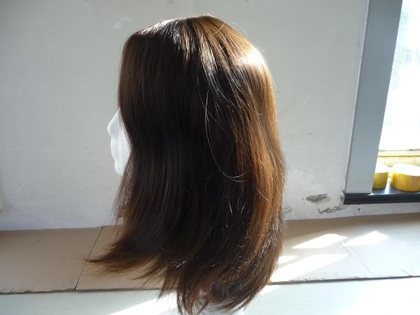 Perruques en cheveux humains à séparation libre, postiches à forte densité pour femmes